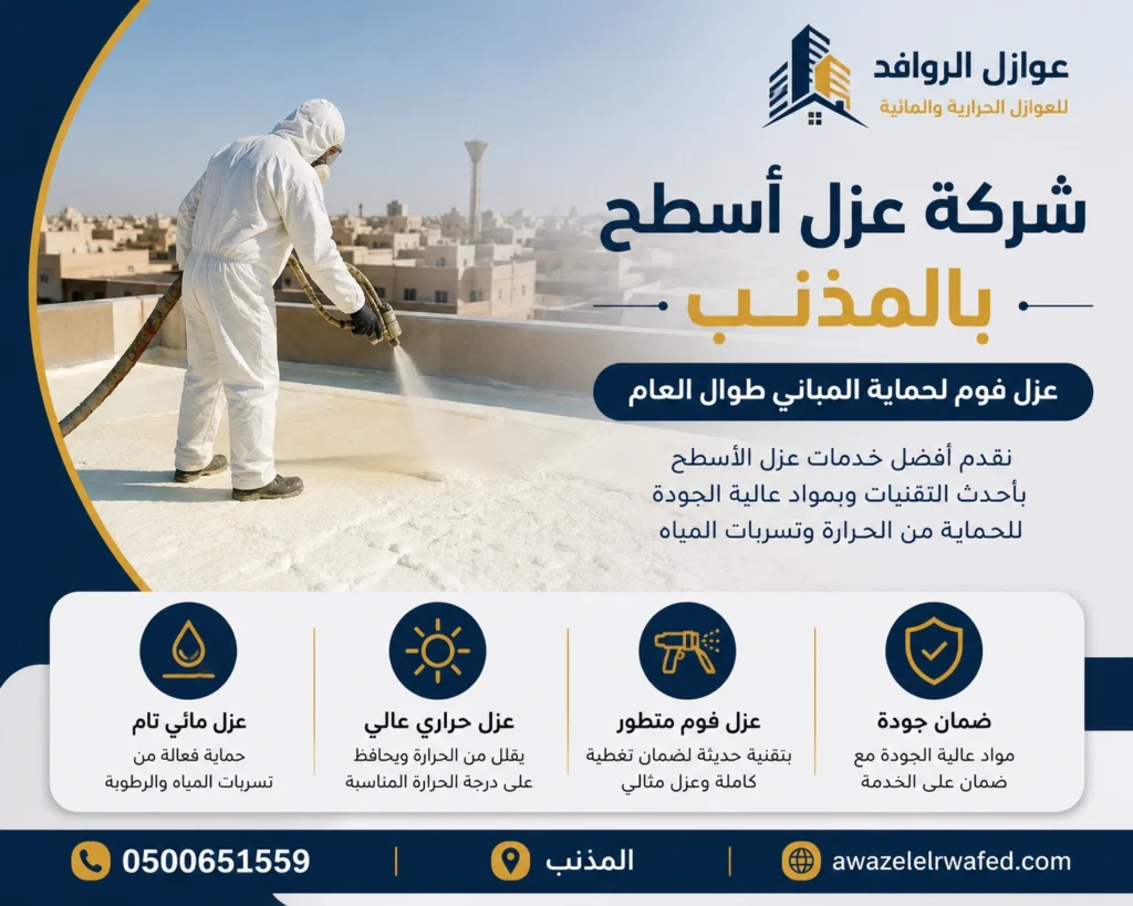 فني عزل يقوم برش فوم البولي يوريثان على سطح خرساني لمنزل سكني في أجواء نهارية بالقصيم