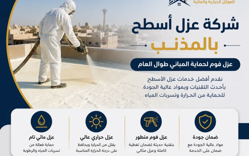 شركة عزل أسطح بالمذنب | عزل فوم – عوازل الروافد