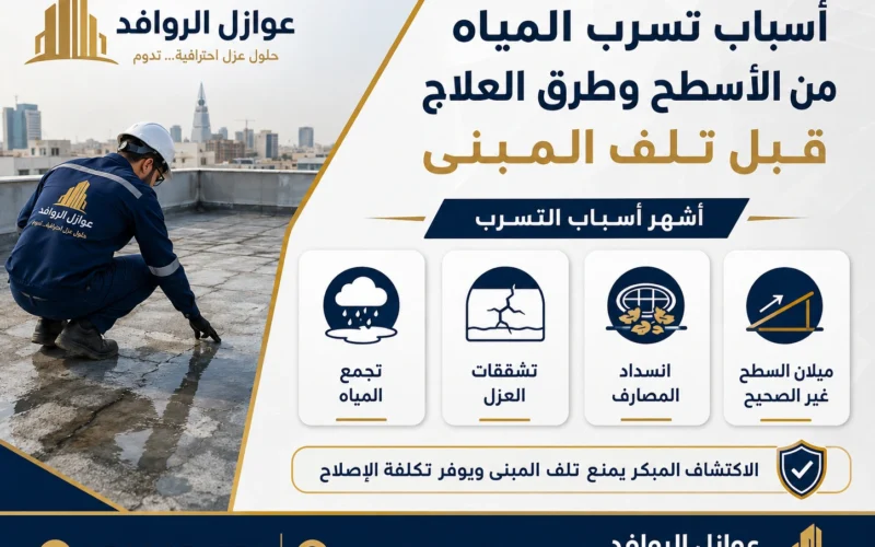 أسباب تسرب المياه من الأسطح وطرق العلاج قبل التلف